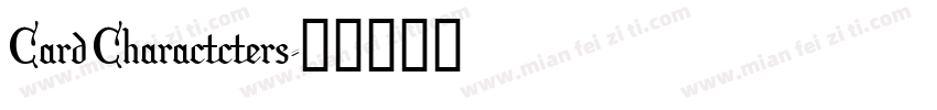 Card Charactcters字体转换